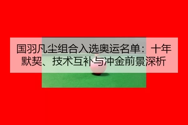 国羽凡尘组合入选奥运名单：十年默契、技术互补与冲金前景深析